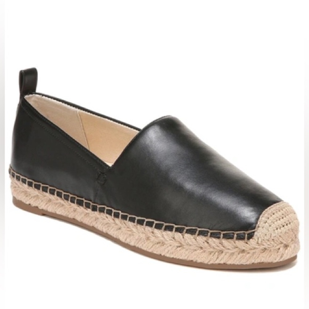 Sam Edelman Black Leather Espadrille - size 11